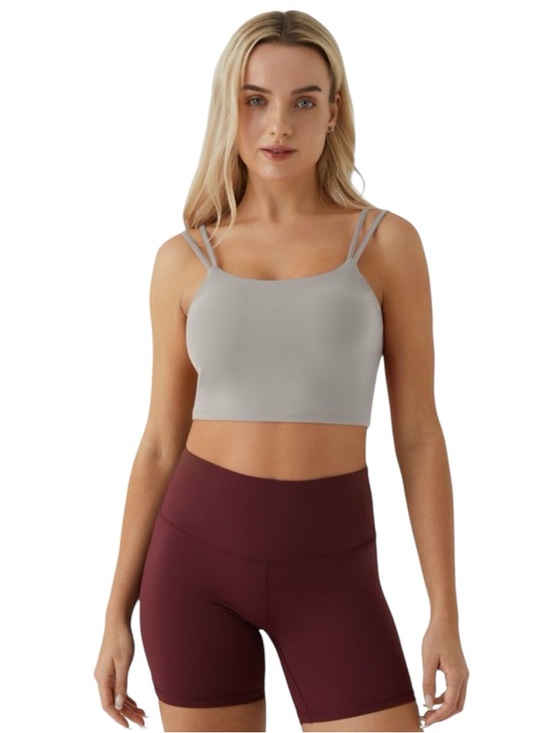 Halara Tan Double Straps Cropped Yoga Tank Top - Picture 6 of 7
